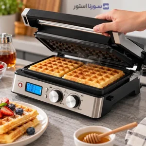 وافل‌ساز و گریل بیم Grillova در حال استفاده در آشپزخانه